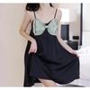 Сексуальное ночное платье на бретельках женское из ледяного шелка летнее свободное пижама стиль с бантом одежда для дома тонкая одежда для дома