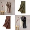 Universal Wool Scarf Shawl: Men's & Women's Herringbone Solid Color for Autumn/Winter
