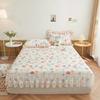 Хлопковый наматрасник с цветочным принтом, двуспальная кровать, размер Queen King, кружево с рюшами, простыня, наматрасник, протектор, одинарный, 120x200 см