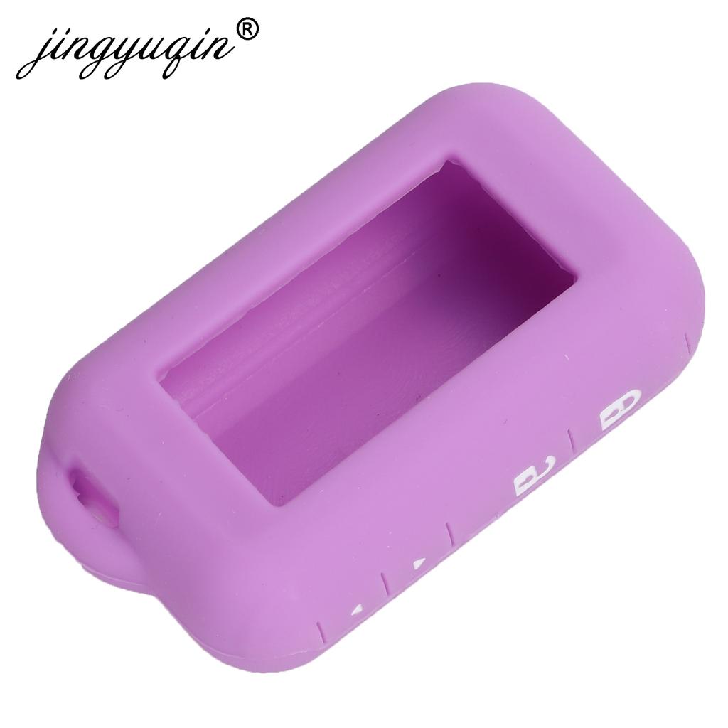 Мягкий силиконовый чехол jingyuqin для Star line E60 E90 E61, двусторонний автомобильный пульт дистанционного управления, двусторонняя сигнализация, ЖК-брелок, автобрелок, резиновый держатель, защитная крышка