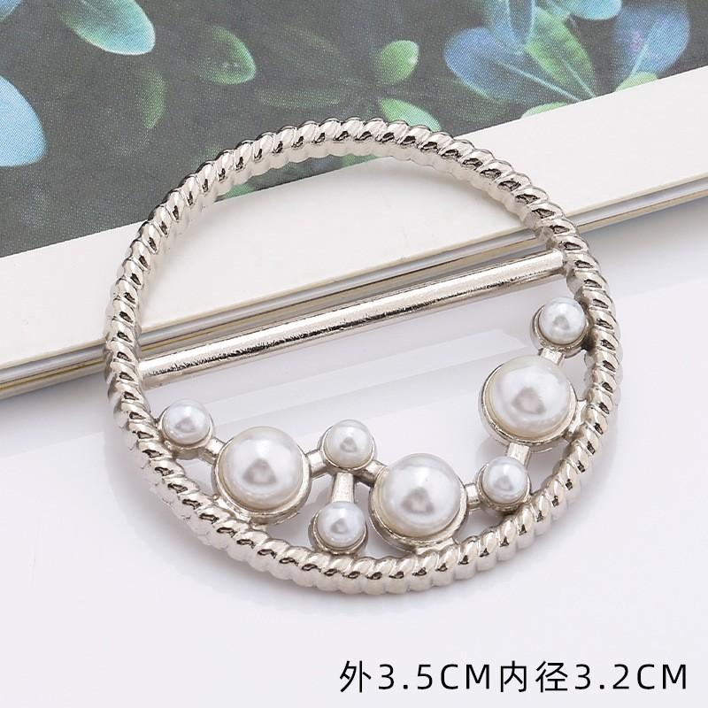 Металлическая пряжка с узлом, жемчужно-ромбовидная угловая пряжка, пряжка на талии футболки, пряжка для шарфа