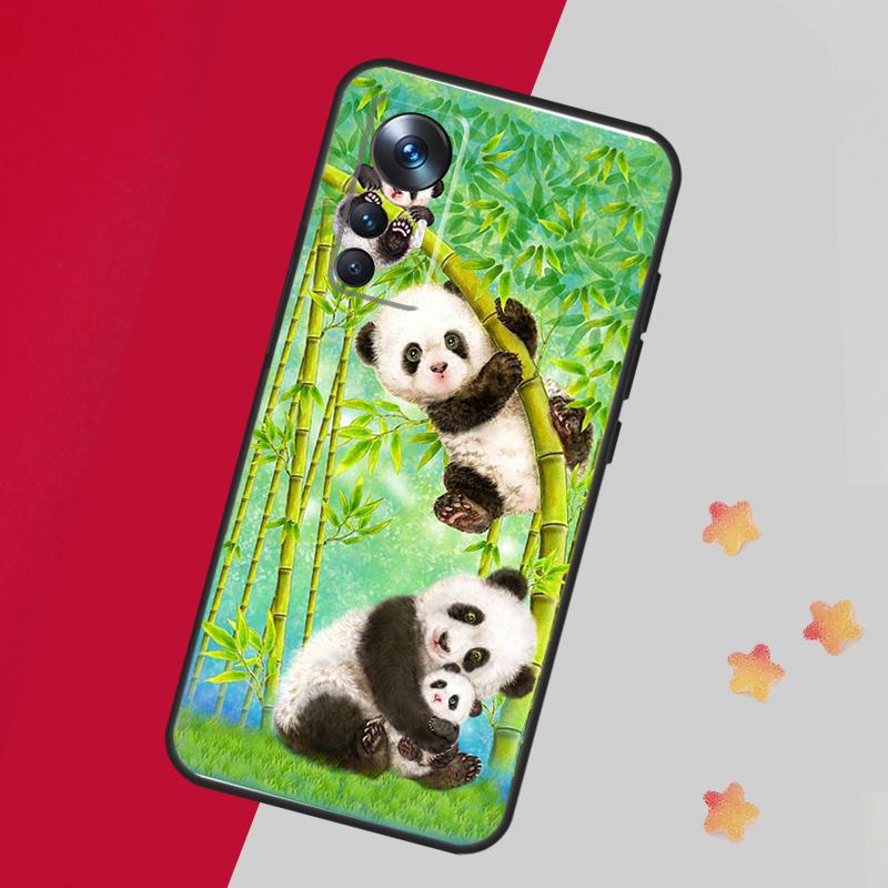 Чехол с изображением милого медведя в виде панды для Xiaomi 14 13 11T 12T 13T Pro 12 Lite 12X POCO X3 X5 Pro X4 F4 M5 M5s F3 F5