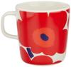 Кружка Marimekko Unikko Белая и 67719 001, Красная, 400 мл, (Использовал)
