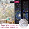 3D Радужный эффект оконных пленок для дома, кухни, офиса, конфиденциальности, декоративная пленка, устойчивая к УФ-излучению, неклейкая, статическая, наклейка на стекло