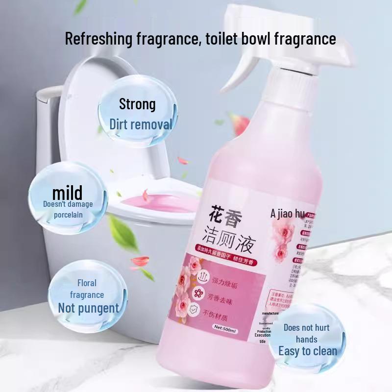 Туалетный очиститель с цветочным ароматом - Сильный дезодорирующий, удаление пятен, стойкий аромат для ванной комнаты и плитки