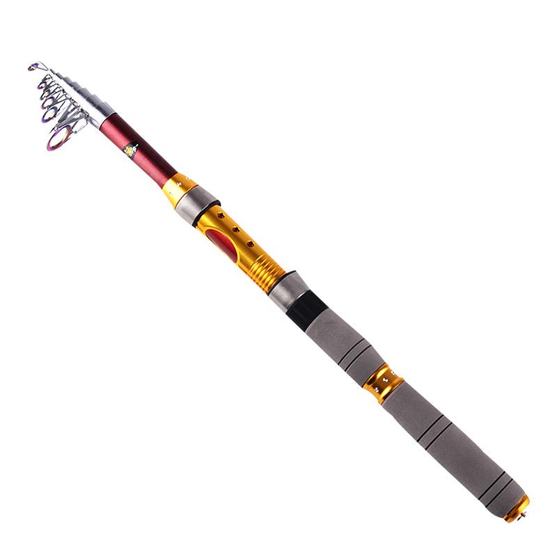 Fishing Rod Carbon Fiber Travel Fishing Spinning Rod Portable Telescopic Fishing Pole Fishing Tackle