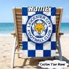 1PC Custom Name Beach Towel Leicester Football Club Beach Towel, Suitable for Camping, Travel, Beach Accessories, Super Absorbent, Family Gift