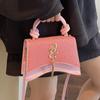 Новая повседневная модная трендовая сумка маленькая сумка ретро подмышечная плечевая диагональная сумка однотонная сумка сумка на цепочке
