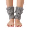 1 Pair Winter Ankle Covers Knitted Anti-slip Solid Color Button Decor Elastic Twisted Texture