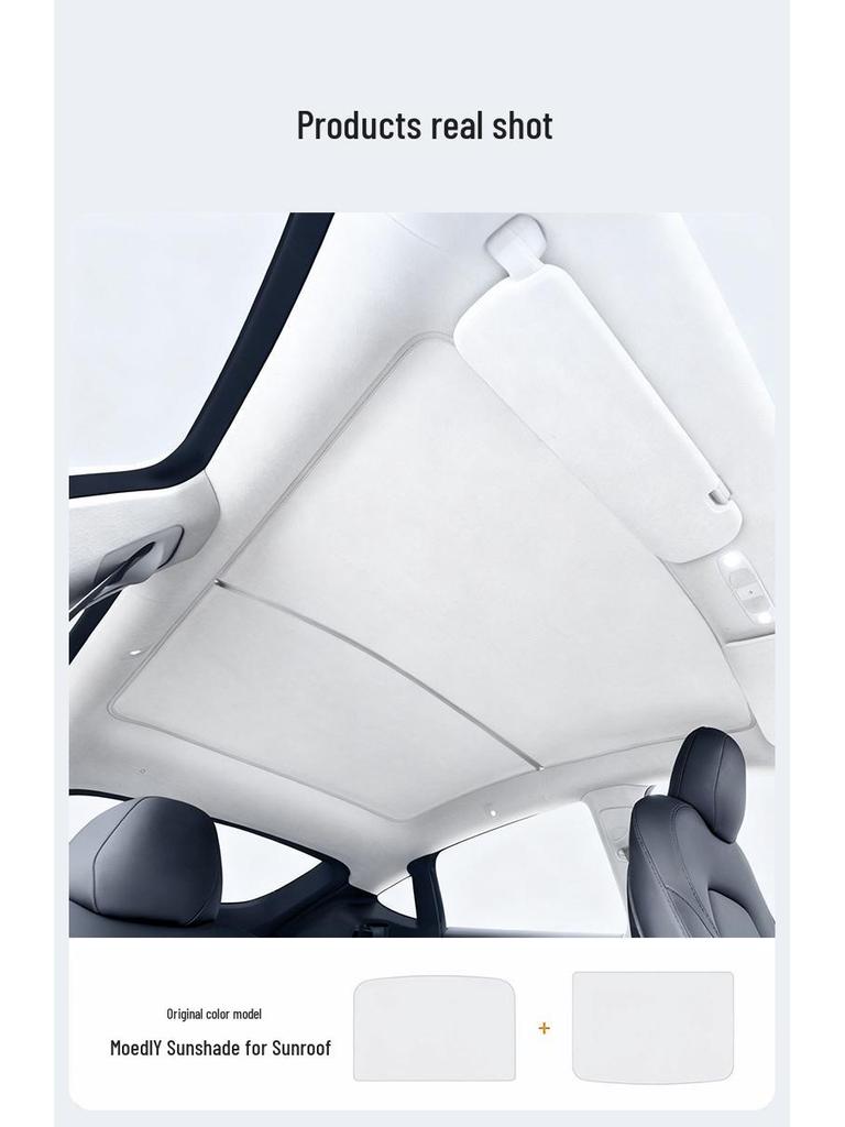 Tesla Model Y L3 Facelift Graphene Sunroof Sunshade Canopy - Sun Block & Heat Insulation.