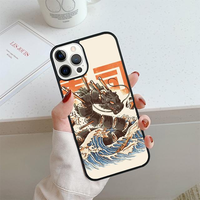 Чехол для телефона Суши Дракон Для iPhone 17 Air 13 12 14 15 16 Чехол Для Apple iPhone 17 Air 14 15 16 Pro Max 6S Plus Coque