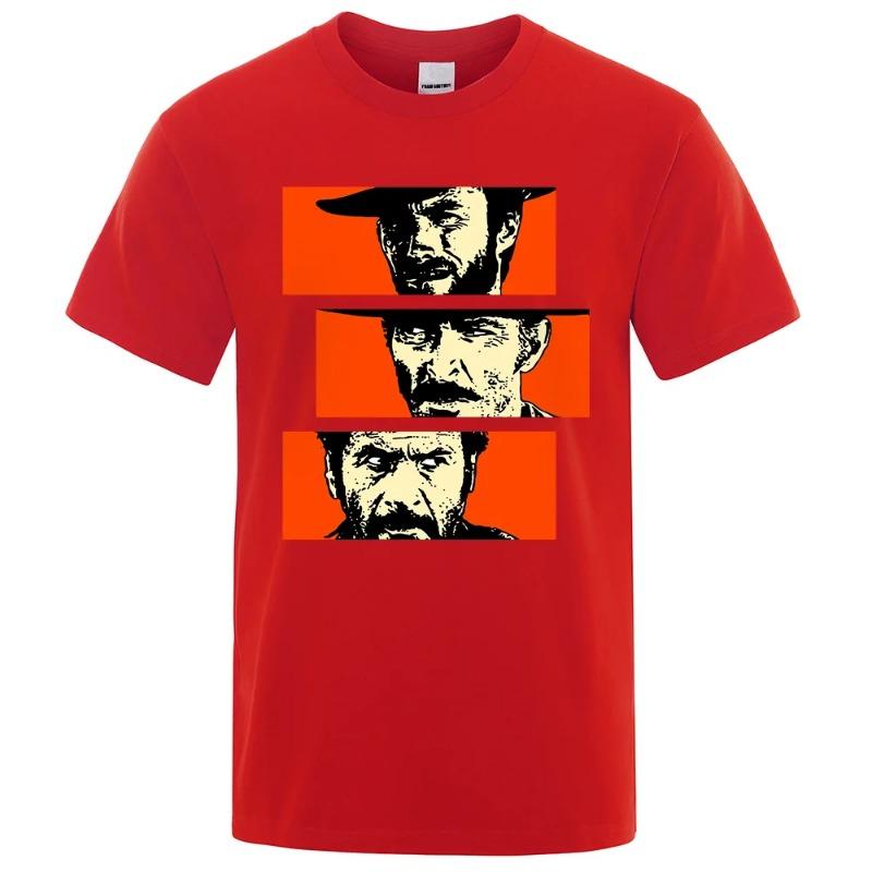 Футболка для мужчин The Good The Bad Ugly Blondie Angel Eyes Tuco Cowboy Футболка для мужчин Il Buono Brutto Cattivo Футболки большого размера из хлопка для мужчин