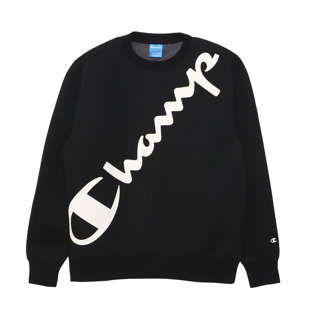 Champion Crew Neck Long Round Graphic Logo WRAP-AIR Techweave® Sweatshirt, Sleeve, Neck, Stretch, Warm, Print, C3-AS001-090-L