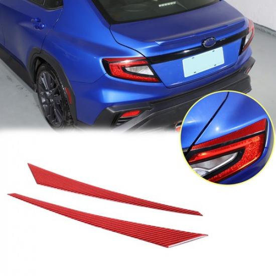Красный карбоновый спойлер накладка на задний фонарь для Subaru WRX 22-24