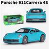 1/24 Porsche 911 Carrera 4S WELLY литой автомобиль симулятор сплава металла модель автомобиля спортивный автомобиль для детей подарок коллекция украшения