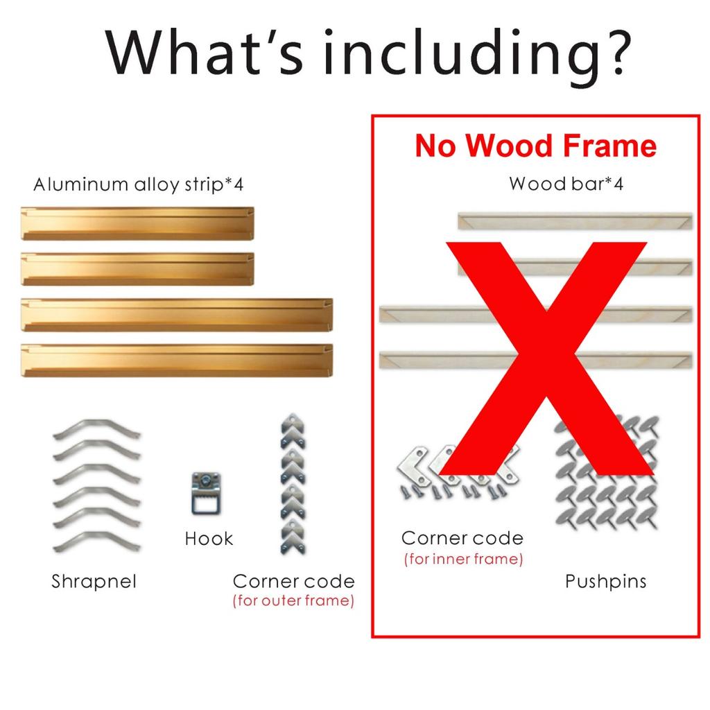 HOMZY 8 цветов 40x50 30x40 см Холст для картины Металлические алюминиевые внешние рамы для живописи маслом Произведение искусства Настенное искусство Фото Постер Домашнее украшение