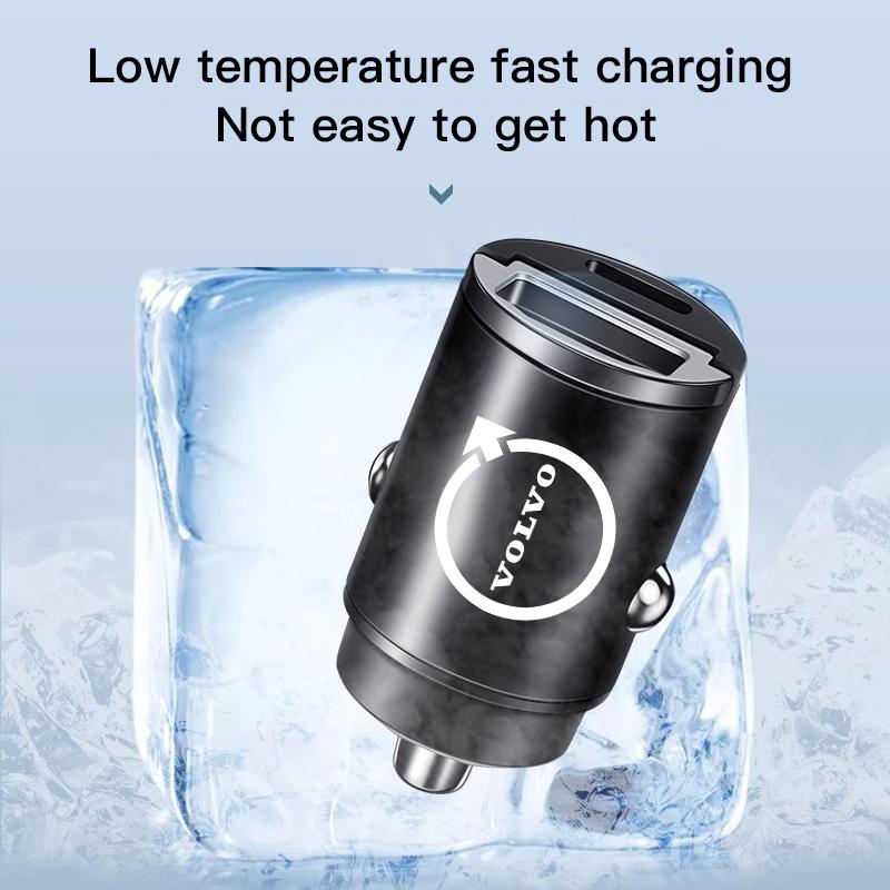 Car Charger USB Type-C Quick Charge 3.0 Port Fast Charging For Volvo XC90 V90 V60 XC60 V40 S80 S60 S90 C40 XC40 V70 XC70 C30 C70