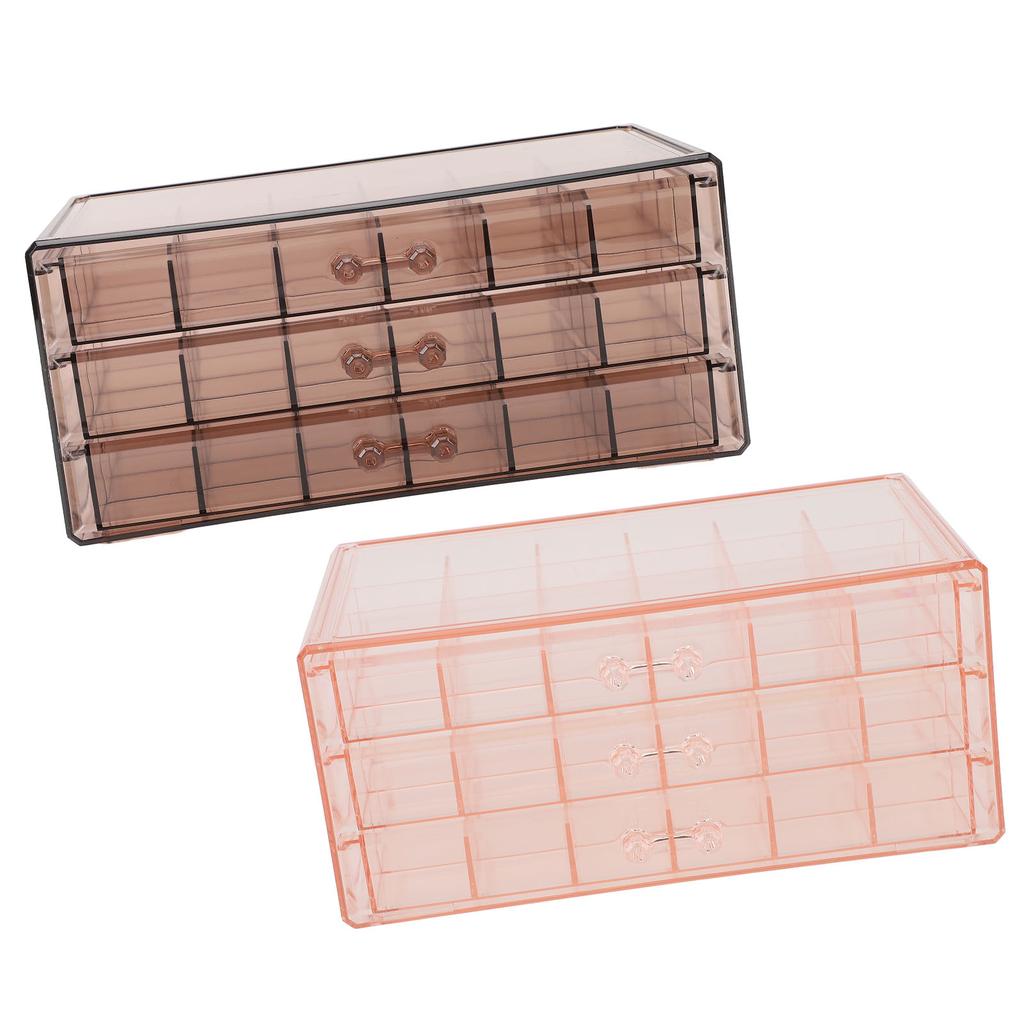 Шкатулка для украшений 3 слоя 72 ячейки антиоксидантный акриловый прозрачный органайзер для украшений серьги ожерелье