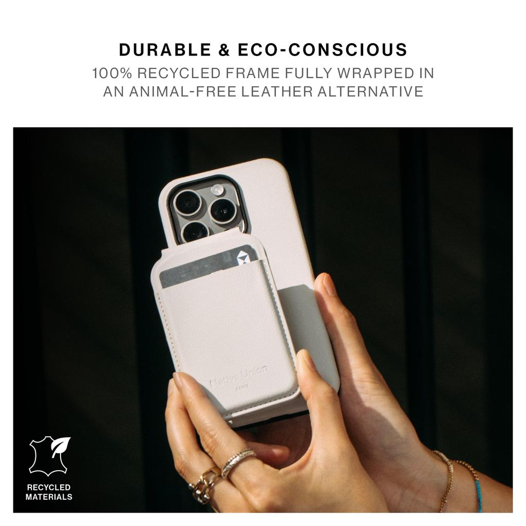 Активная магнитная подставка-кошелек с держателем для карт MagSafe для iPhone 12, сверхнадежная и ультратонкая, вмещает 4 карты, прочный и переработанный материал