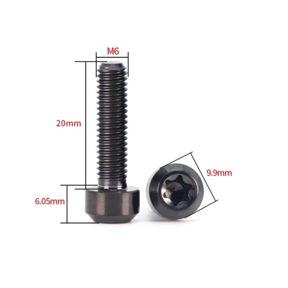 M6 Titanium Screw Torx Drive Socket Cap Screw Durable Fastener Screw Motorcycle Upgrade
