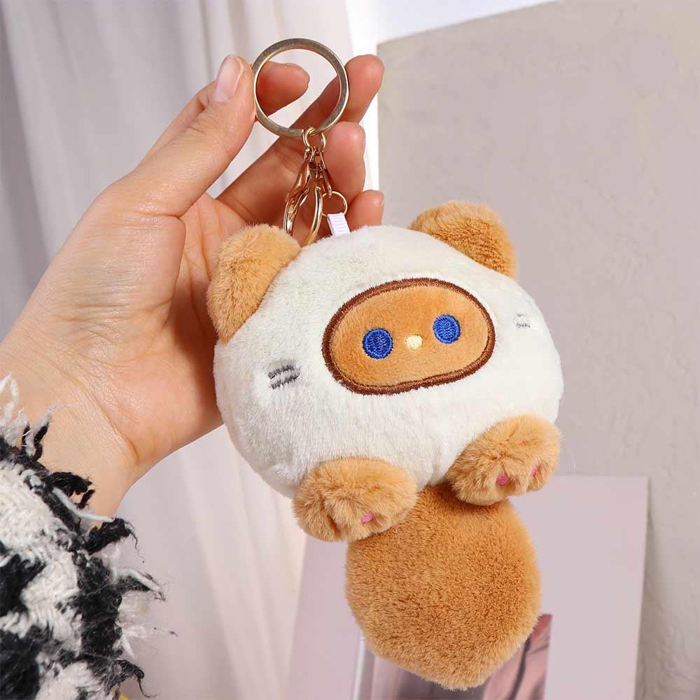 Плюшевая Плюшевая Кошка Брелок Хлопок ПП Плюшевая Кошка Кукла Подвеска Пищащая Кошка Плюшевый Брелок Рождественский Подарок