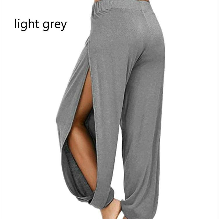 Women Yoga Pants Harem Pants Fashion Sweatpants Side Slit Jogger Beach Hippie Pants