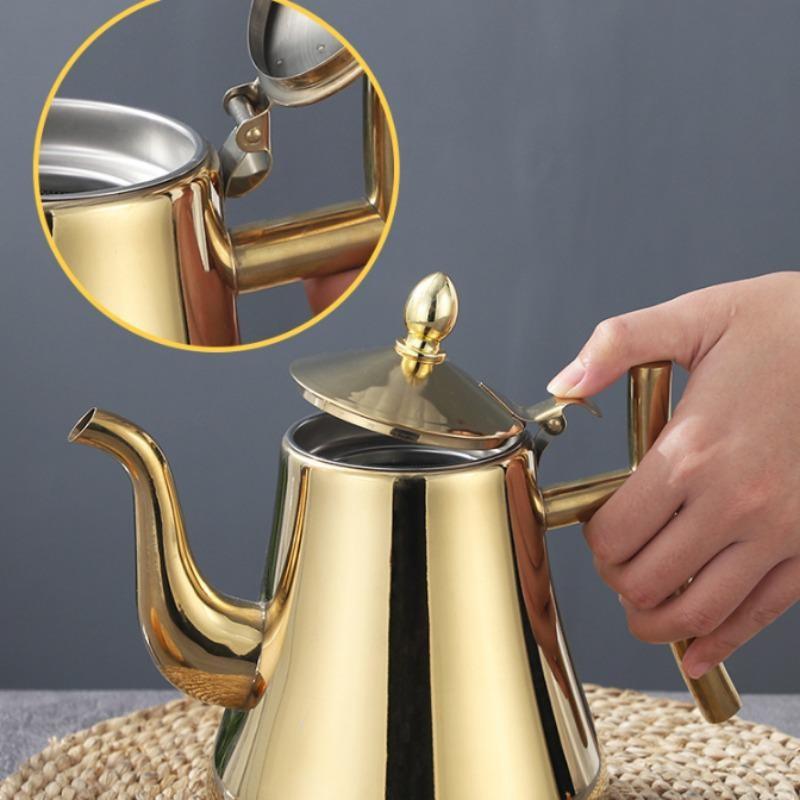 1,5 л заварочный чайник из нержавеющей стали для заваривания чая, чайник для отеля, ресторана, бытовой индукционной плиты, для приготовления пищи, цветочный чайник, кофейник
