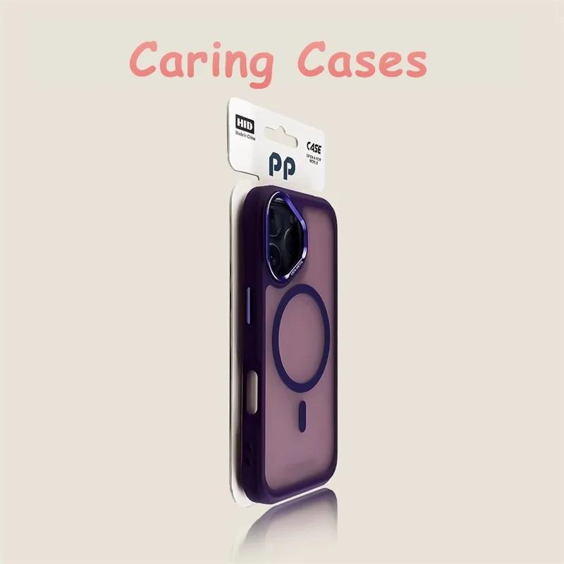 Чехол для iPhone 17 Pro Max Титановый Силиконовый Кольцо MagSafe Ударопрочный Совместим с iPhone 16 15 14 13 12 11