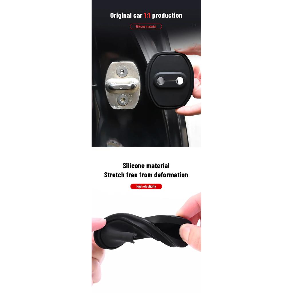 For MG RX8 2020-2023 Car Decorat Protecte Door Lock Cover Decoration Accessories Silicone Mute Damping Cushion