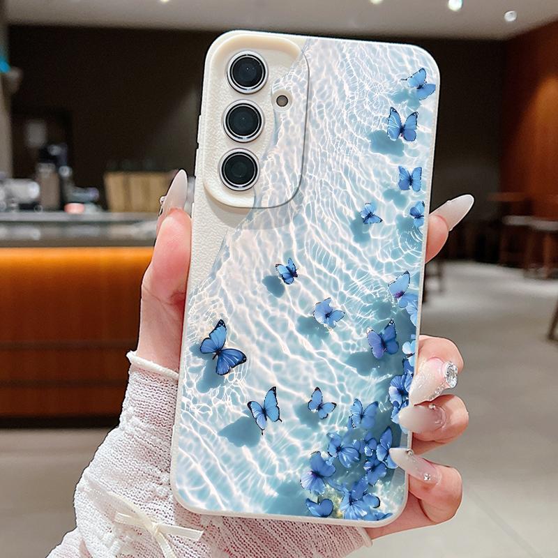 Стильный чехол с принтом бабочки для Samsung A18 A57 A37 A17 A56 A36 A26 A16 A55 A35 A25 A15 A54 S21 FE S22 S23 S24 Plus S25 S26 Ultra Силиконовая крышка