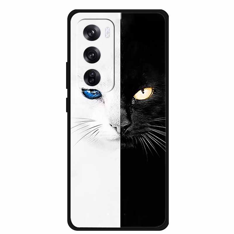 Чехол для OPPO Reno 12 / Reno12 Pro Глобальная версия Модный Принт Мягкий Силиконовый Задний Чехол Для Reno12 Pro Чехол с Кошкой Reno12 5G