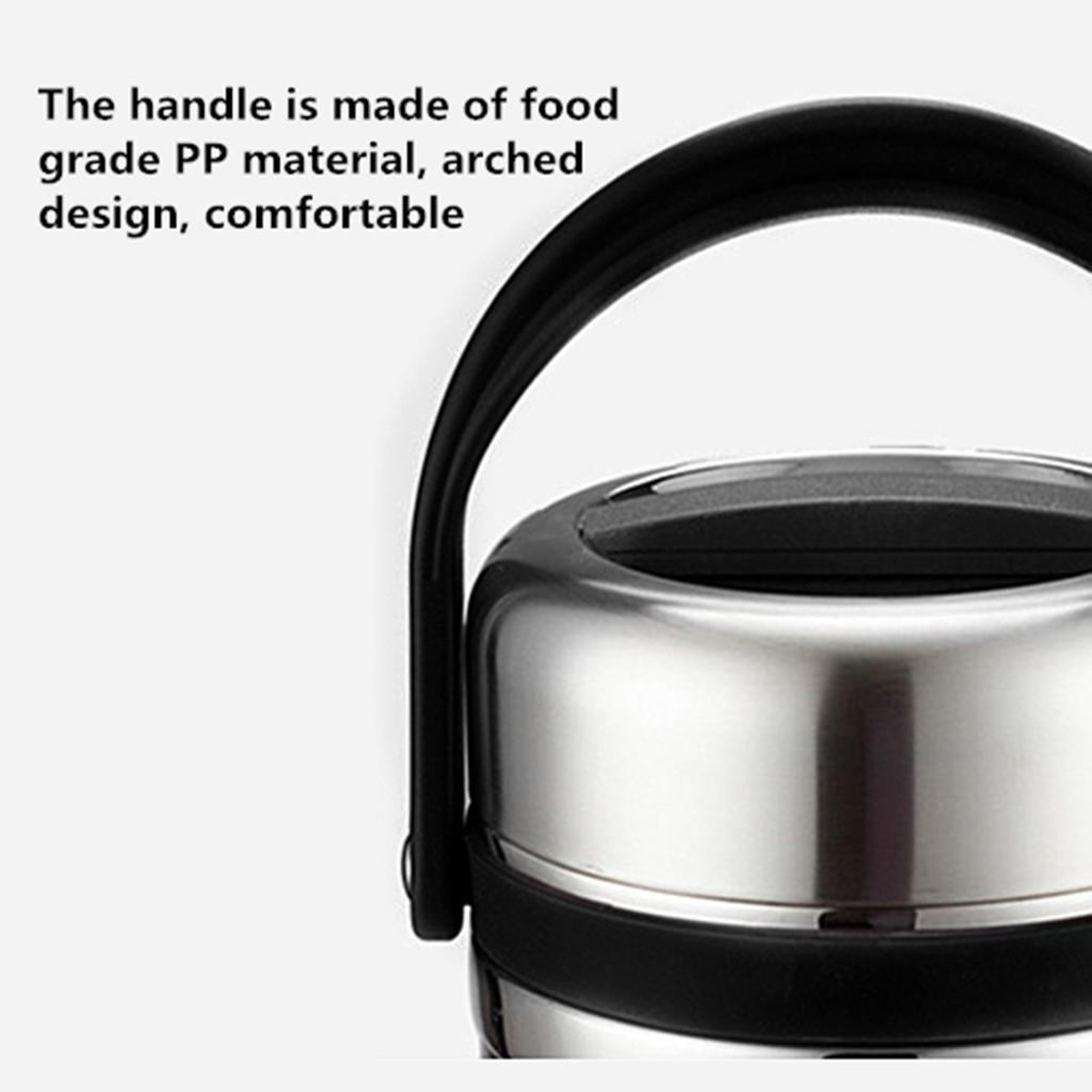 2-уровневый ланч-бокс из нержавеющей стали с вакуумной изоляцией, термос для хранения пищевых контейнеров