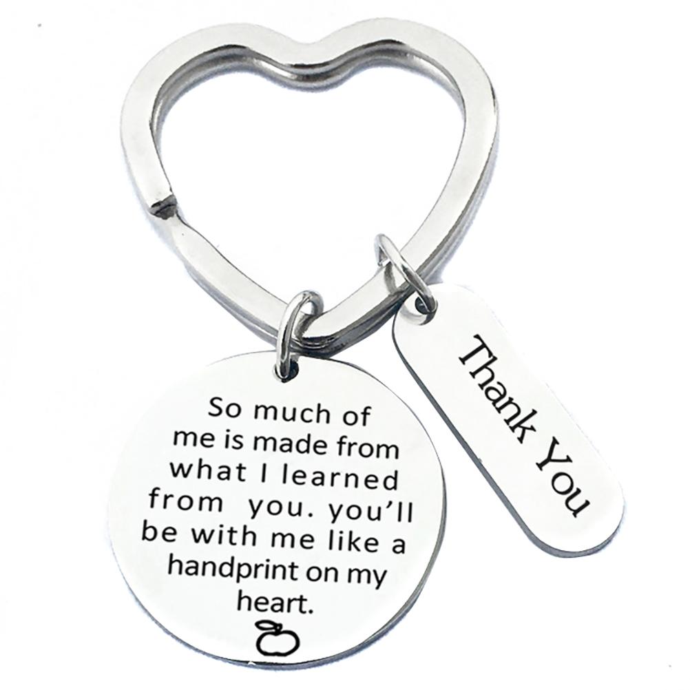 Кольцо для ключей Брелок Держатель для ключей Нержавеющая сталь День учителя Спасибо Подарок на фестиваль
