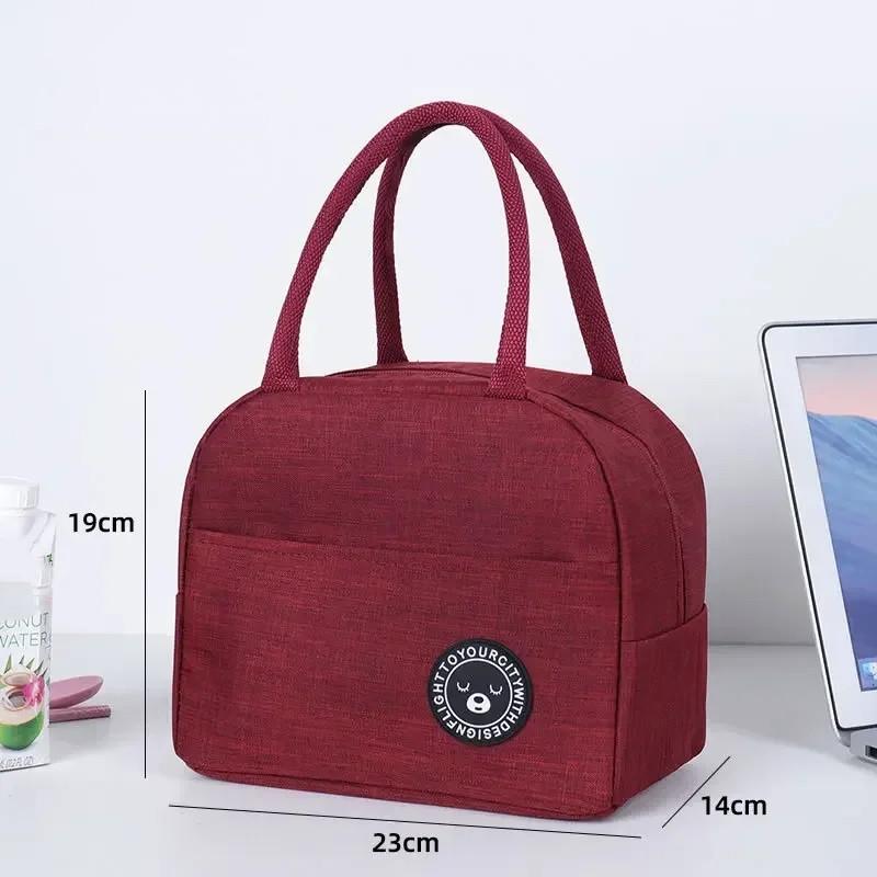 Сумки-тоут для ланча, термоизоляционная сумка для хранения ланч-бокса, детская школьная сумка для ланча, сумка для хранения пикника, большая вмести...