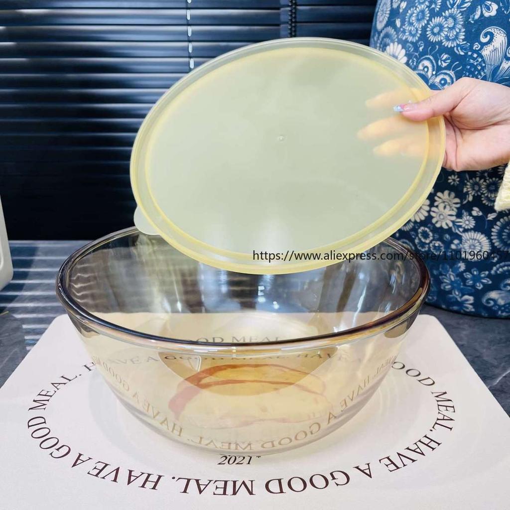 Бытовой толстостенный янтарный мерный стакан, высокотемпературное стекло