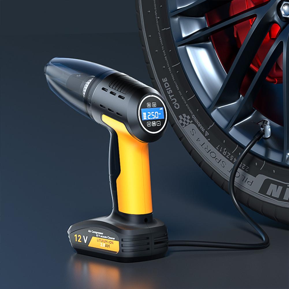 Автомобильный пылесос беспроводной нагнетатель шин светодиодный 9000 Па двухцелевой беспроводной ручной мини-воздуходувка воздуходувка для автомобиля