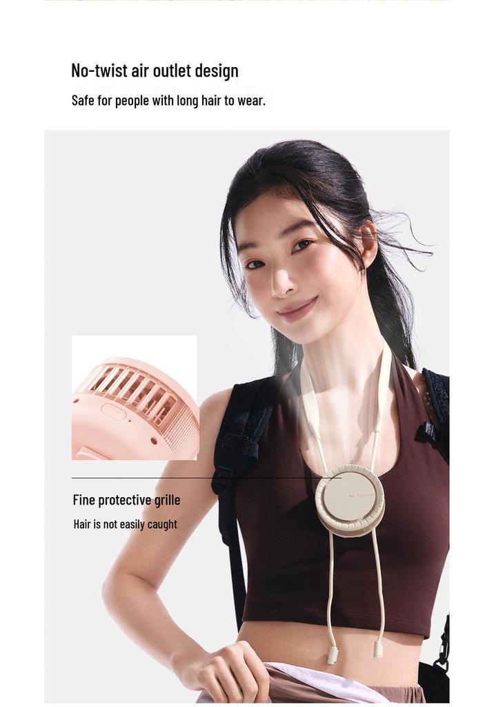 Mini Banana Neck Fan: Portable, Rechargeable, Multi-functional Outdoor Fan for Summer