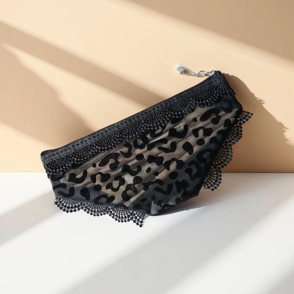 Mesh Makeup Storage Pouch Transparent Toiletry Bag Briefs Shape Cosmetic Bag Women