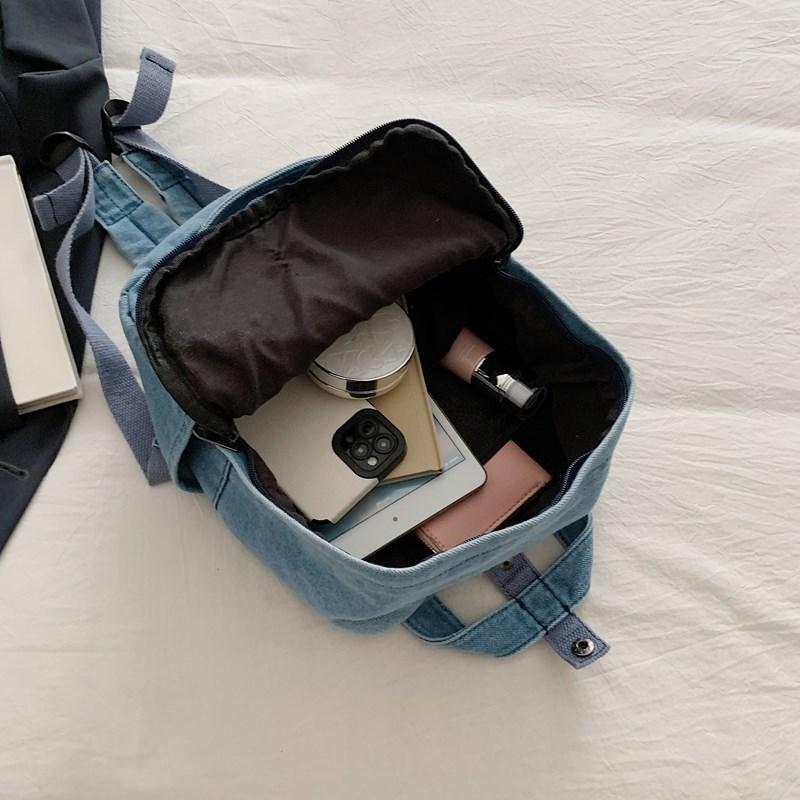 Ретро джинсовый рюкзак школьный рюкзак для студента