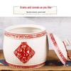 Jingdezhen Ceramic Rice Storage Jar with Sealed Lid