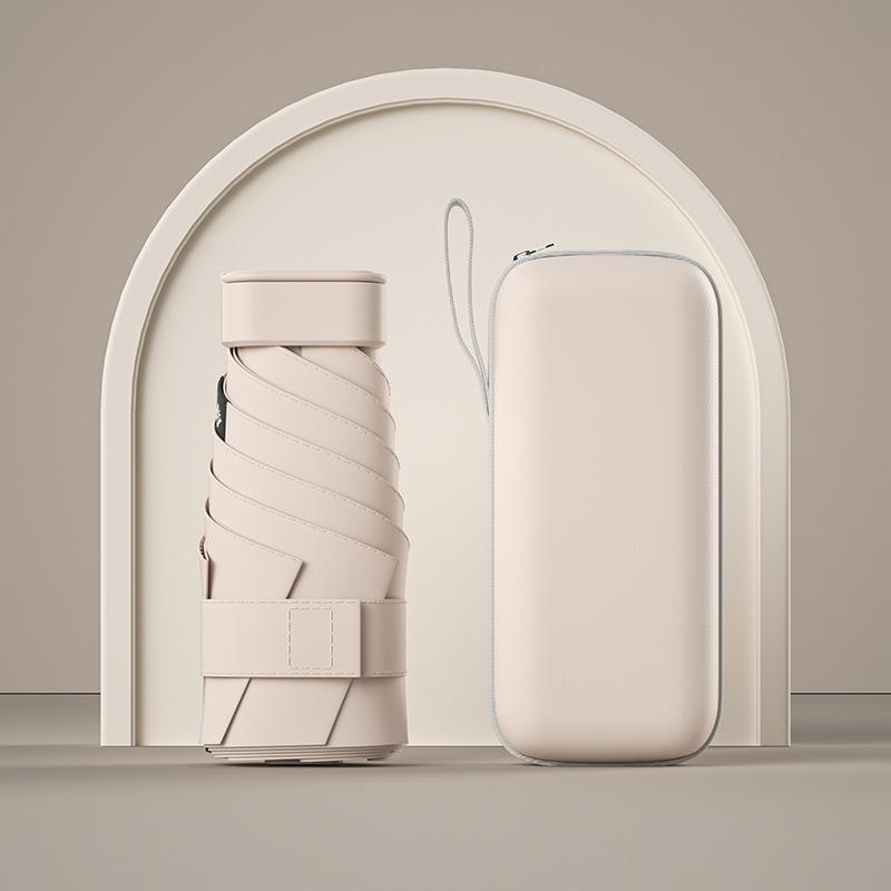 Sun Umbrella Sun Protection UV Protection Women's Mini Portable Small Outdoor Weather and Rain Capsule Umbrella Folding Parasol