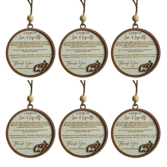 Подвеска в виде деревянного слона Yousheng, коллекционное украшение в виде слона дружбы, подвесное украшение ручной работы в виде сестринства, подарок для лучших сестер, подруг