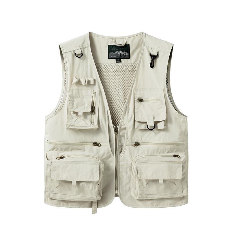 Spring And Autumn Mesh Quick-drying Vest Men's Casual Outdoor Multi-Pocket Fishing Photography Vest