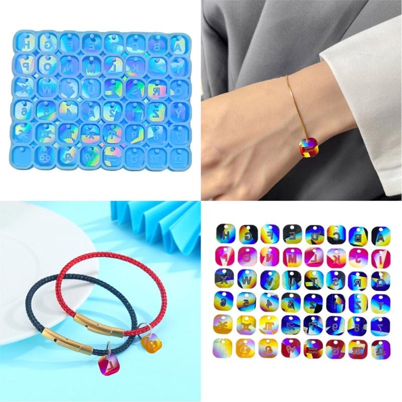 Light and Shadow Bracelet Pendant Silicone Molds Square Holographic Earrings Mold DIY Ornaments Mould for Birthday Gift