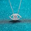 S925 Sterling Silver Devil's Eye Moissanite Pendant Necklace D Color 0.5CT Lab Diamond Women Fashion Necklace Fine Jewelry