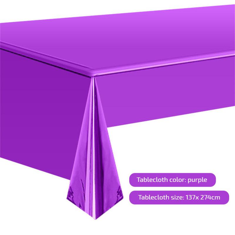 Silver Disposable Tableware Set Silver Color Plates Cups Straw Tablecloths Adult Birthday Party Decorations Wedding Supplies