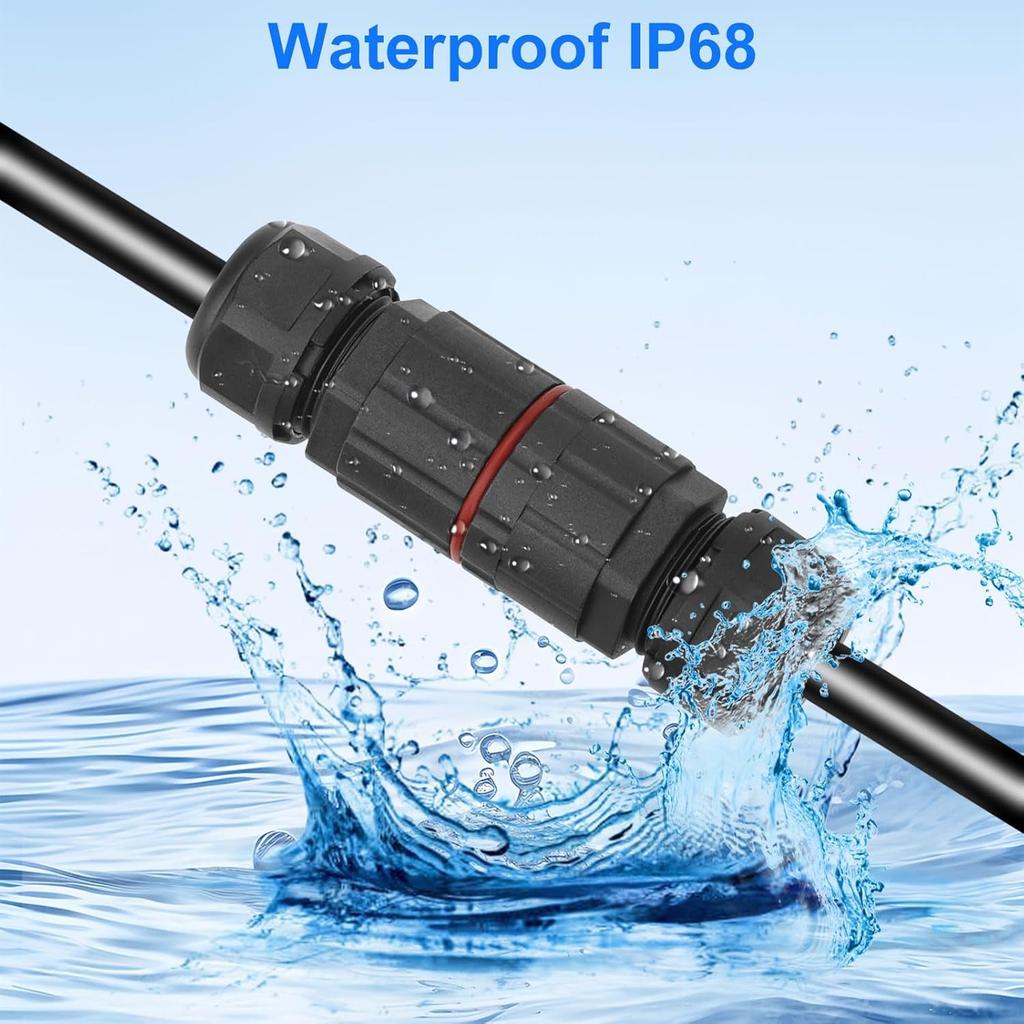 5PCS IP68 Waterproof Junction Box, Electrical Cable Wire Connectors, with 6-10 AWG 80A Screw Wire Connector Nut