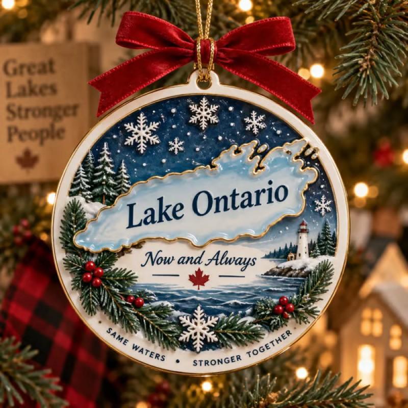 Acrylic Lake Ontario Christmas Ornament Decorative Hanging Tree Decoration 10cm 15cm Holiday Home Party Gift