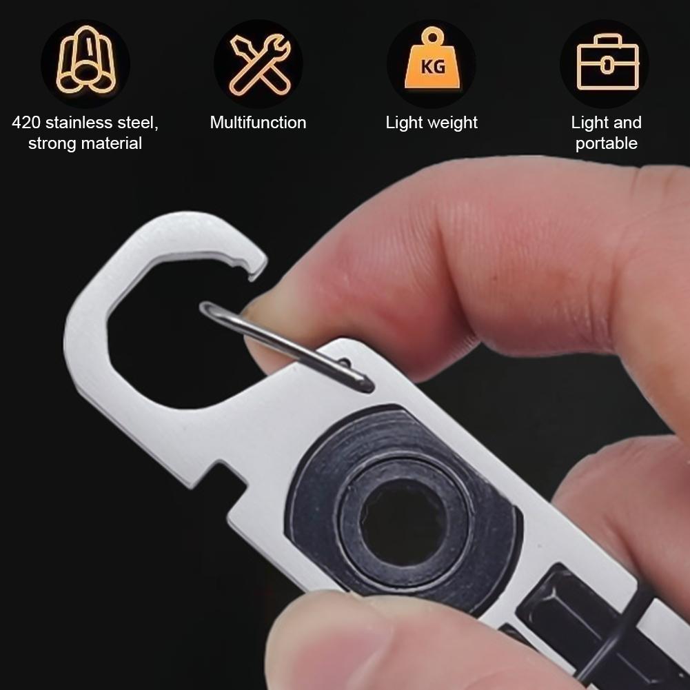 Multifunctional Tools Outdoor Survival Cycling Wrench Screwdriver Bottle Opener Crowbar EDC Combination Card