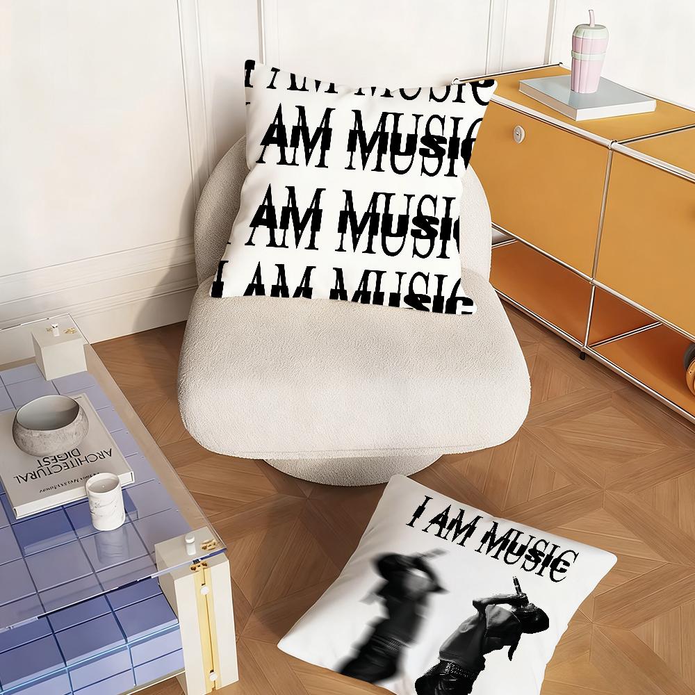 Чехол для подушки с изображением рэпера Playboi Carti I Am Music для дивана, гостиной, спальни, изголовья кровати, спинки, квадратная подушка, время для сна